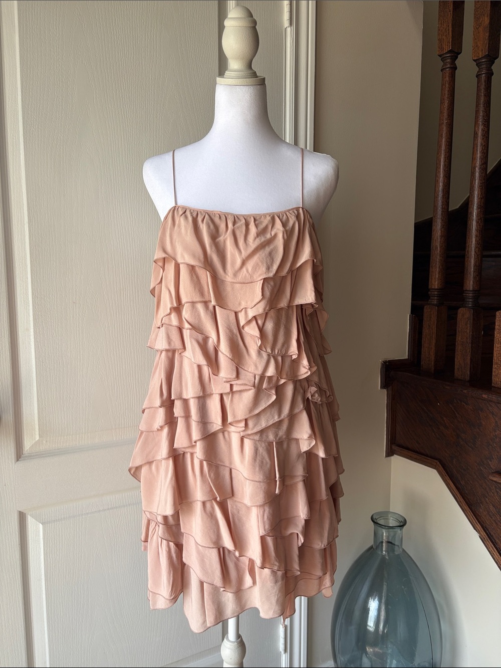 Zara Ruffled Dress in Light Pink